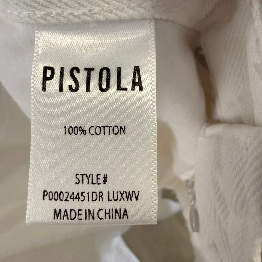 Pistola Denim Shorts Womens 26 White High Rise Frayed Raw Hem P00024451DR LUXWV - Picture 8 of 8